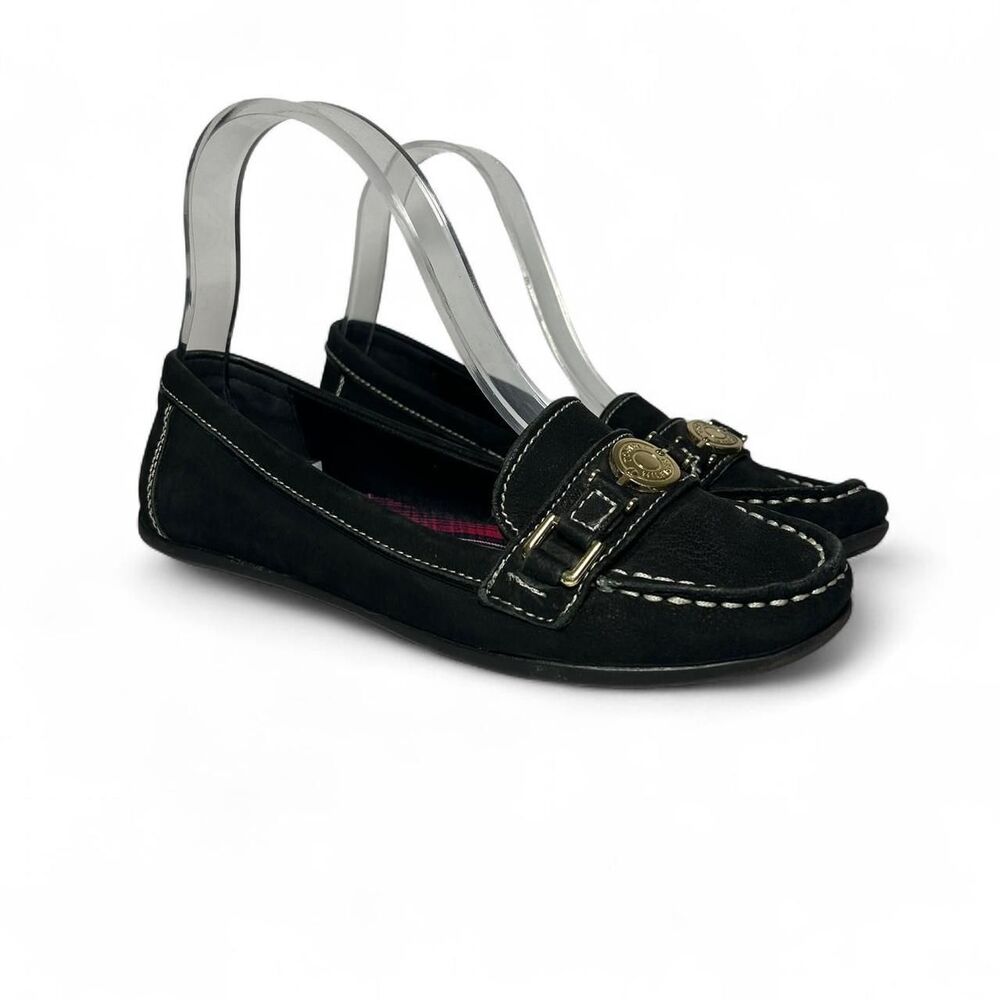 Tommy Hilfiger Black Leather Loafers 6.5